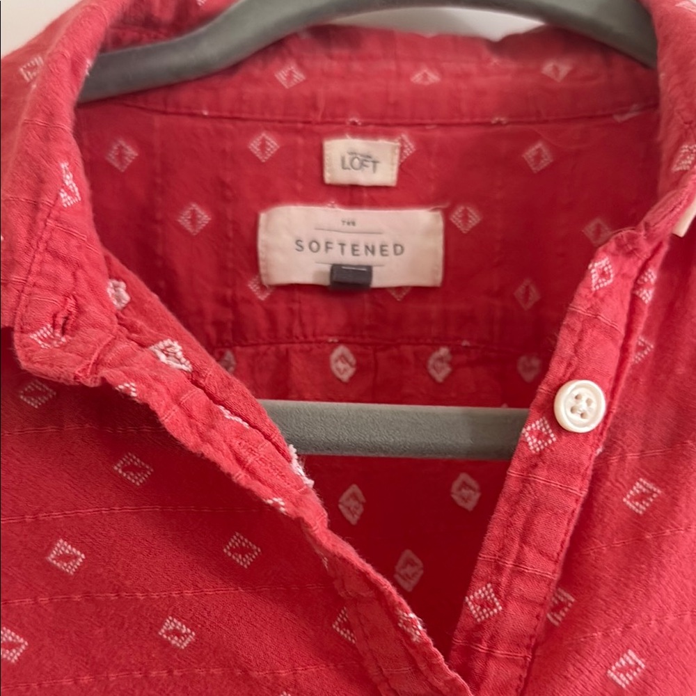 Red Button-Up Blouse - Picture 2 of 2